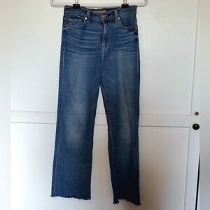 7 for all mankind crop wide leg jeans size 25
